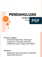 Matematika Ekonomi: Konsep Dasar dan Aplikasi