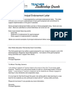 Principal Endorsement Letter Samples PDF
