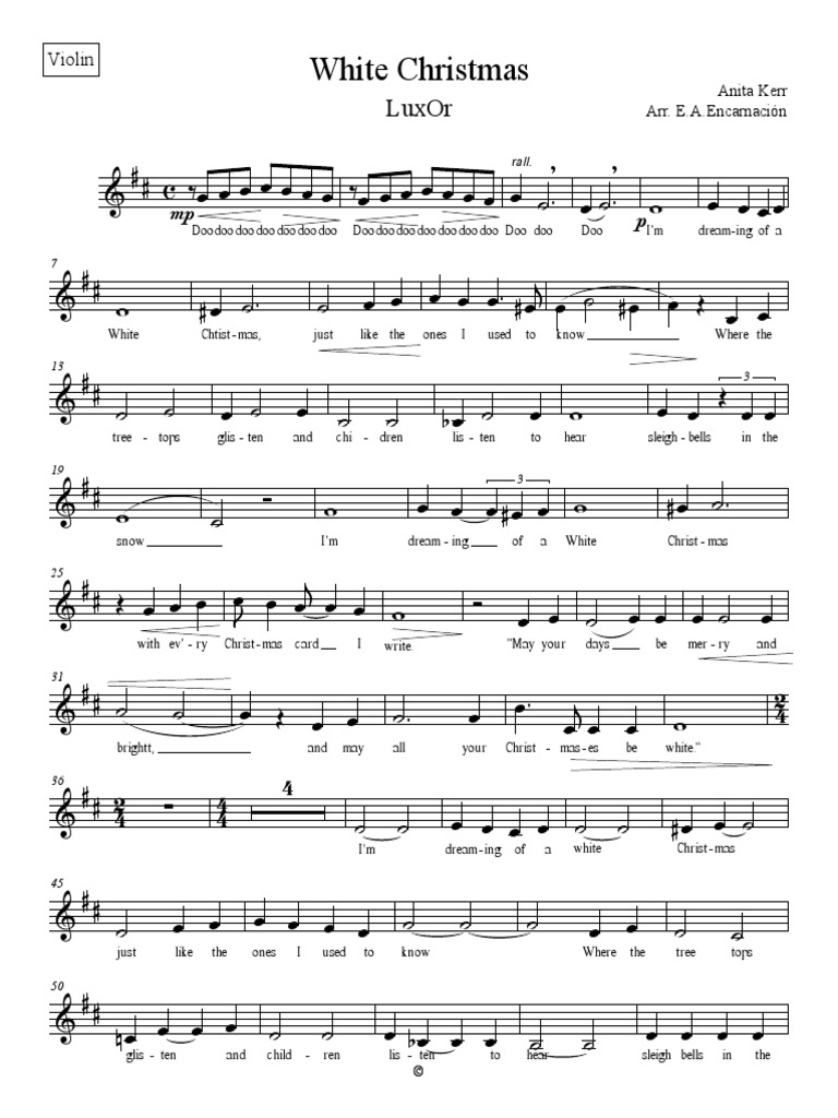 Blanca Navidad Jazz Violin PDF