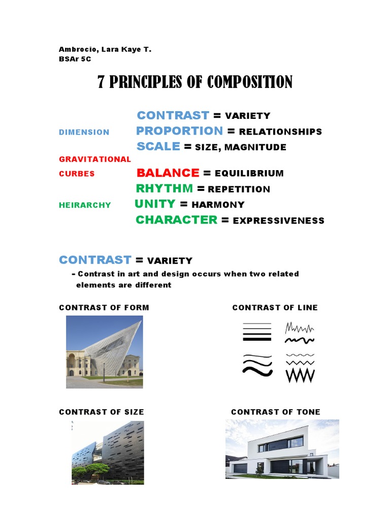 7 Principles of Architectural Composition | PDF | Rhythm | Gravity