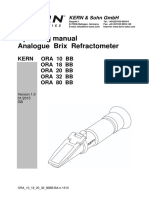 Kern Refractometer ORA-80BB Manual