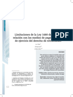 Limitación de La Ley 1480 de 2011 en Relación Con Los Medios de Pago y El Plazo de Ejercicio Del Derecho de Retractación PDF