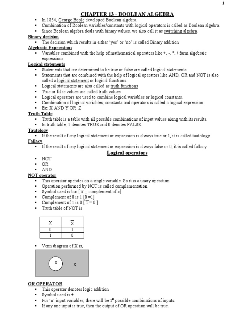 An In-Depth Look at Boolean Algebra: Logical Operators, Expressions ...