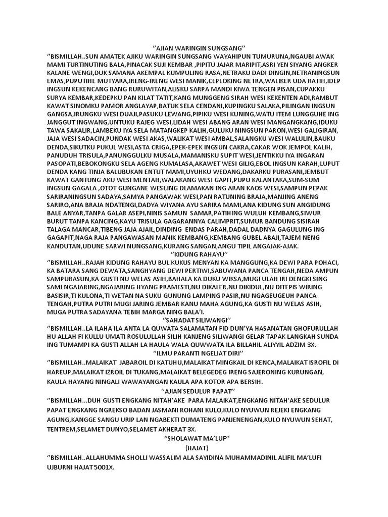 Ajian Waringin Sungsang