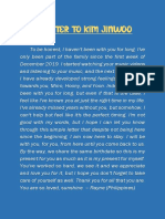 A Letter To Kim Jinwoo