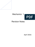 Mechanics 1 Revision Notes April 2016 PDF