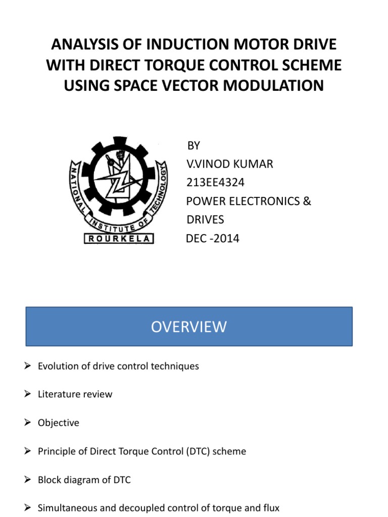 Direct Torque Control of Induction Motors | PDF | Electric Motor ...