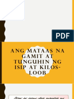 Ang Mataas Na Gamit at Tunguhin NG Isip (Intellect)