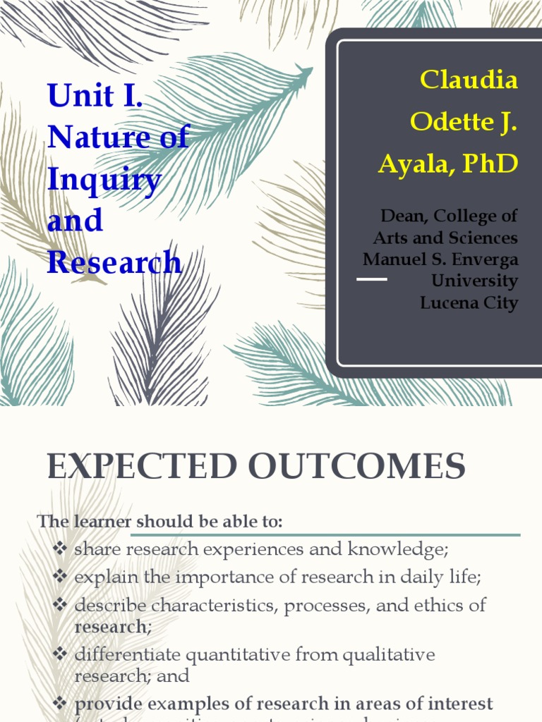 Nature of Inquiry and Research Overview | PDF | Scientific Method ...