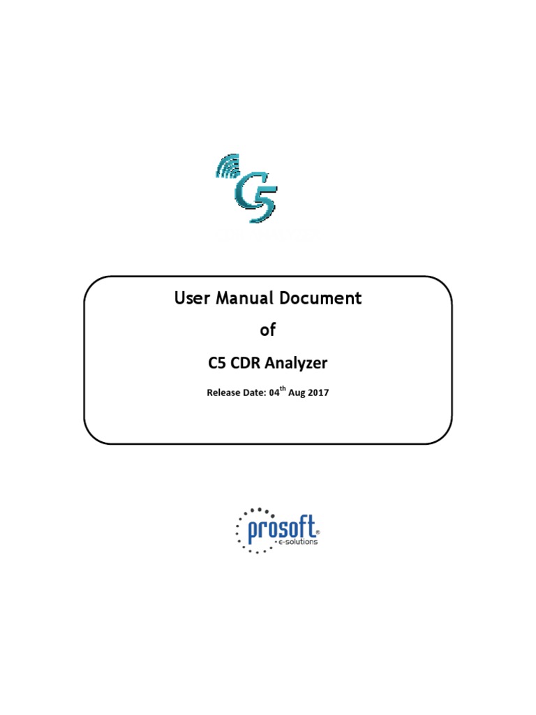 C5 CDR Analyzer User Manual | PDF | Microsoft Sql Server | Windows Vista