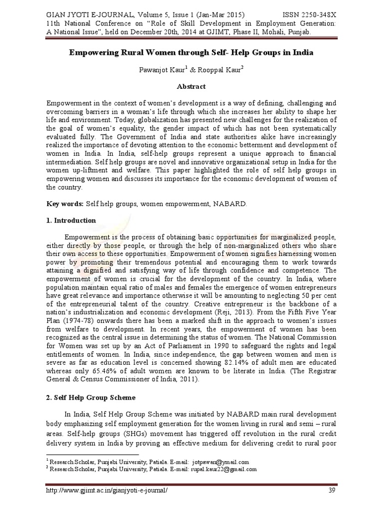 Empowering Rural Women in India | PDF | Empowerment | Economies