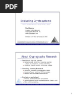 Evaluating Cryptosystems: Paul Kocher