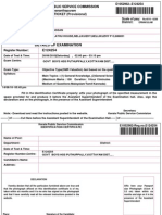 Details of Examination E124254: Kerala Public Service Commission ADMISSION TICKET (Provisional)