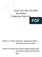 Cara Pembacaan Visi, Misi Tata Nilai Dan