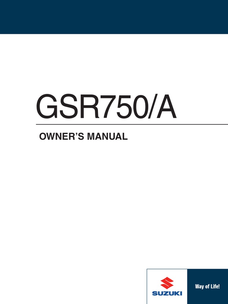 Manual Usuario Gsr750a - L5 PDF | PDF | Fuel Efficiency | Motorcycle