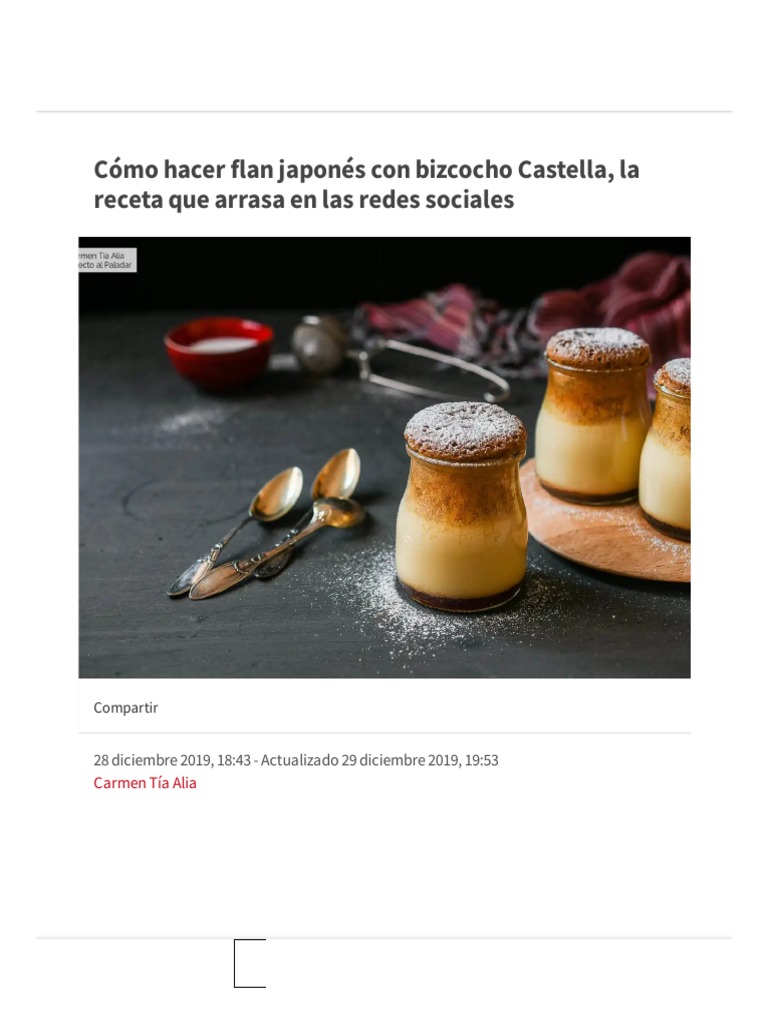 Receta De Bizcocho Japones Facil