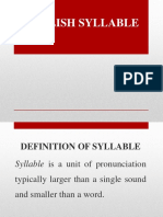 Lecture 3 - Syllable