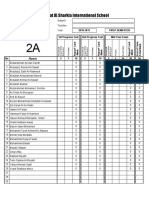 2A - Marksheet 1st Semester 2010-2011