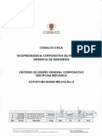 VCP GFI-IB0-000000-ME-018 - CRITERIO DE DISEÃ O GENERAL CORPORATIVO DISCIPLINA MECÃ x0081 NICA PDF