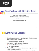 Classification With Decision Trees: Instructor: Qiang Yang