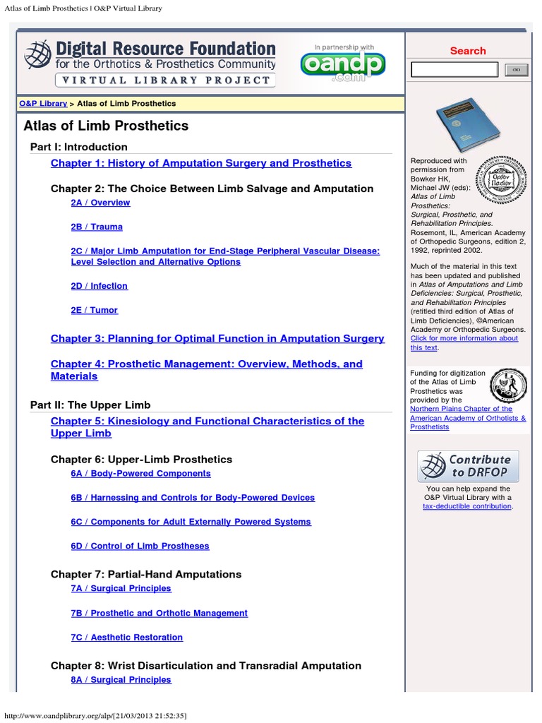 Atlas of Limb Prosthetics O P Virtual Library PDF | PDF | Prosthesis ...