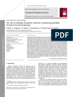 The Role of Rheology of Polymer Solutions in Predicting Nanofiber