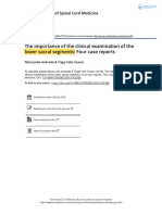 The importance of the clinical examination of the lower sacral segments - Four case reports   MJ Andrade2018