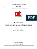 Bài giảng Thực hành Dược lâm sàng 3