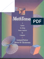 Leonard Parker, Steven M. Christensen - MathTensor - A System For Doing Tensor Analysis by computer-AW (1994)