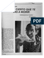 "Juan Vicente Melo: No Es Cierto Que Te Vas A Morir" Por Manuel Berman