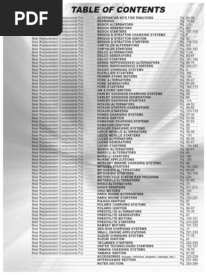 FIN -NOR7.5フィンノール Replacement Components for Alternators | PDF | Chrysler | Car