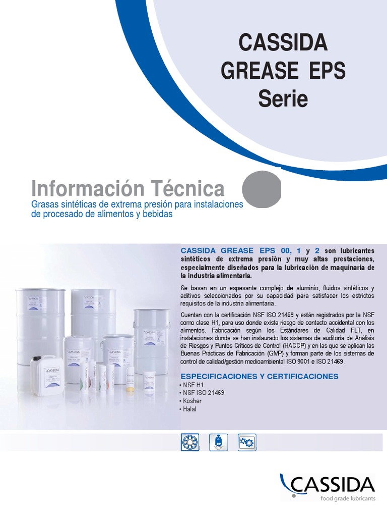 CASSIDA GREASE EPS Serie - Español | PDF | Lubricante | Aluminio