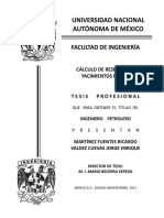 Cuevas, J. y Fuentes, E. (2011), Cálculo de Reservas en Yacimientos de Gas - México, D.F. Ciudad Universitaria.