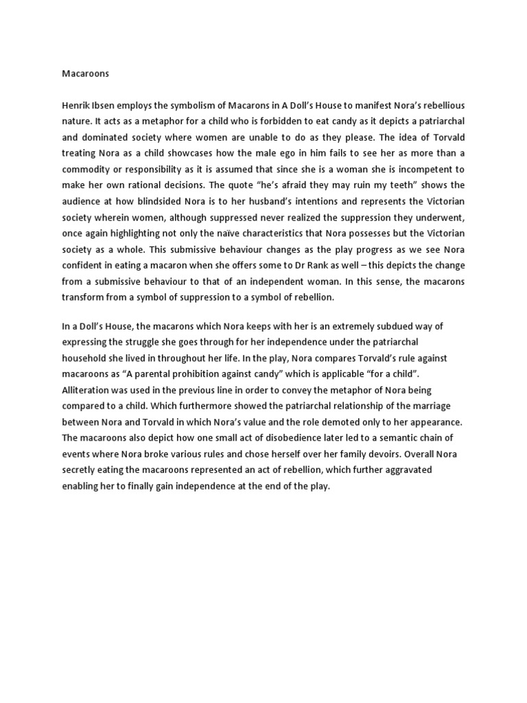 Dolls House PDF A Doll's House