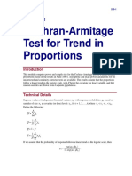 Cochran-Armitage Test For Trend in Proportions