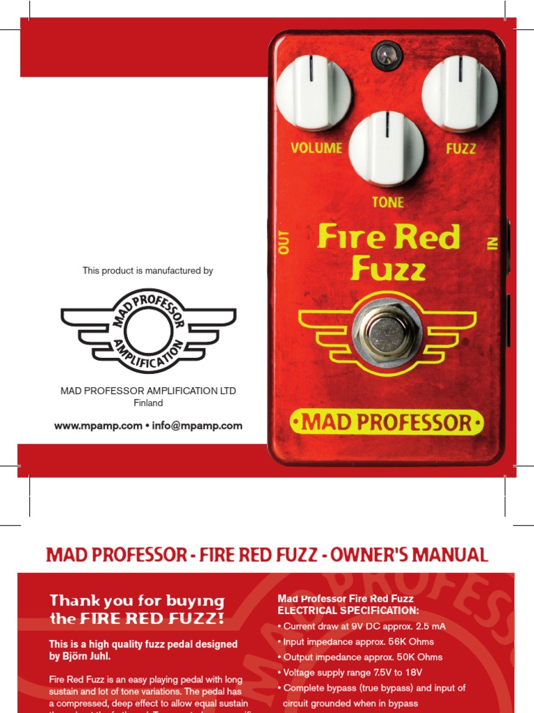 Fire Red Fuzz Manual | PDF | Home & Garden | Computers