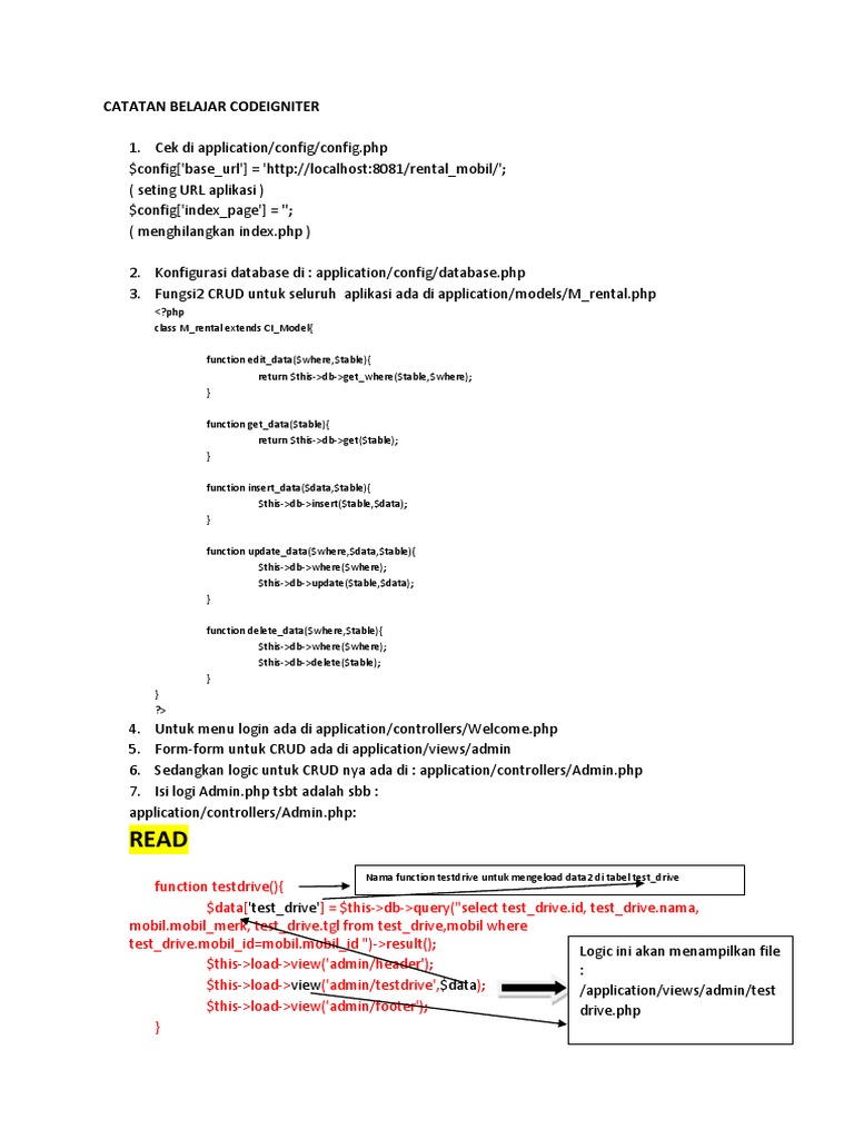 Panduan Belajar CodeIgniter CRUD | PDF | Information Technology ...