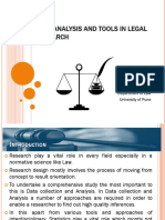 Data Analysis and Tools in Legal Research