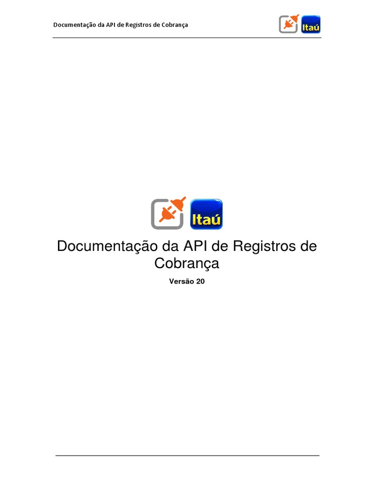 Documentação da API de Cobrança Itaú | PDF | Juros | Modelo cliente ...