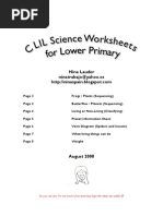 Download CLIL Science Worksheet for Primary - Nina Lauder - August 2008 by Nina SN4415460 doc pdf