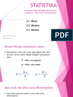 STATISTIKA DAN PERHITUNGAN KECONDONGAN DATA