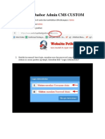 Cara Masuk Dasbor Admin Web Custom