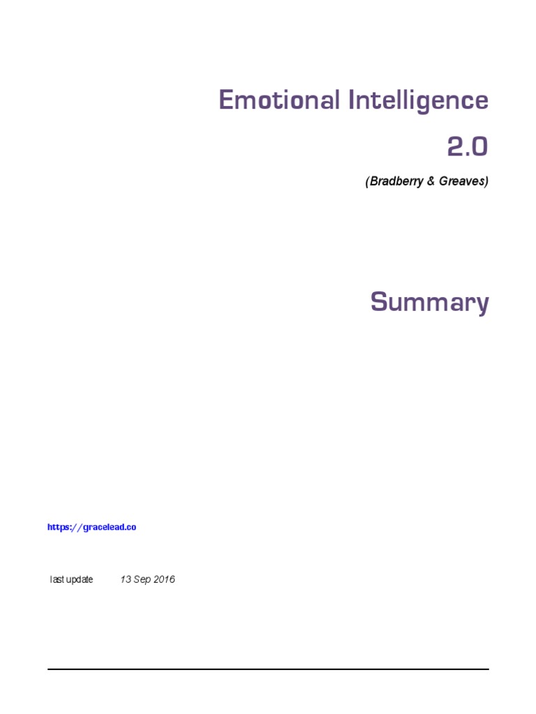 Emotional Intelligence PDF | PDF | Emotional Intelligence | Body Language