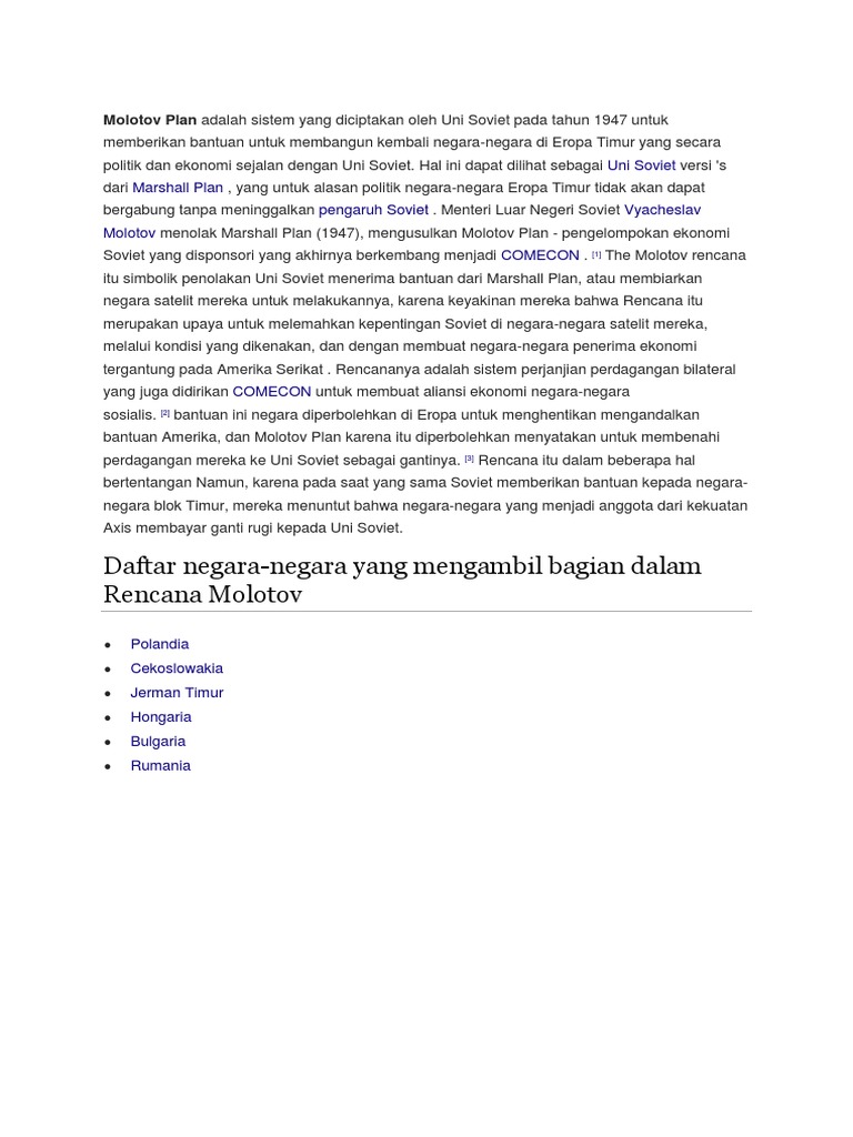 Molotov Plan PDF