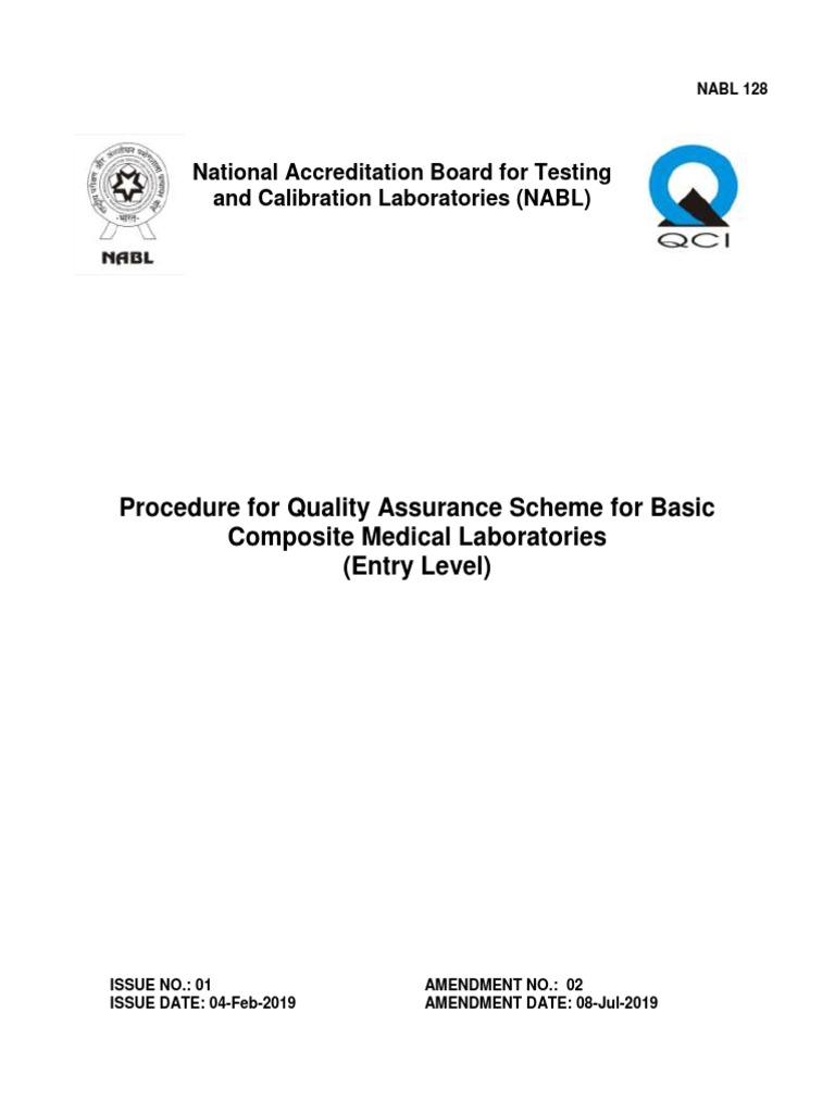 NABL Quality Assurance for Entry Labs | PDF | Medical Laboratory ...