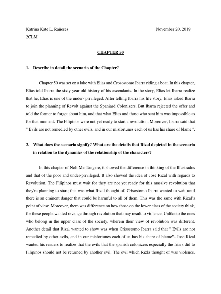 Noli Revolution | Noli Me Tangere Chapter 50 Summary, Characters ...