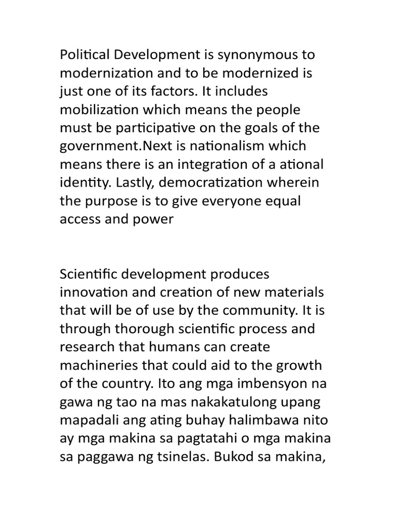 Political Development PDF