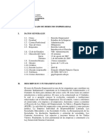 Sílabo de Derecho Empresarial