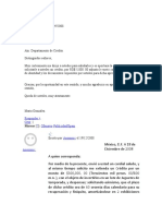 Carta Solicitud de Credito