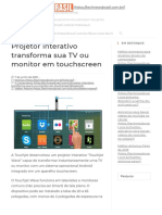 Projetor interativo transforma sua TV ou monitor em touchscreen